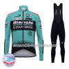 Tenue Maillot M/L + Collant à Bretelles 2017 Bianchi Countervail Hiver Thermal Fleece N001